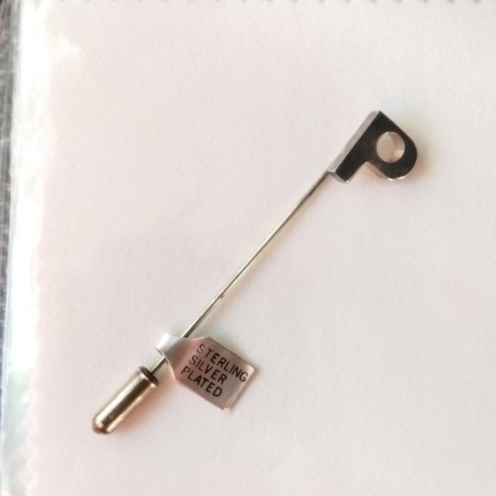 Vintage Sterling Silver "P" Stick Pin